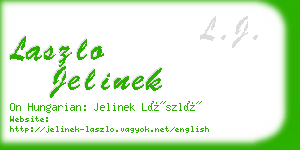 laszlo jelinek business card